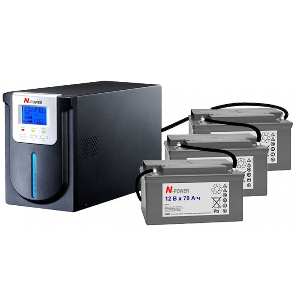 ИБП с двойным преобразованием N-Power Mega-Vision 1000 LT ─ однофазный ИБП 1000 ВА online