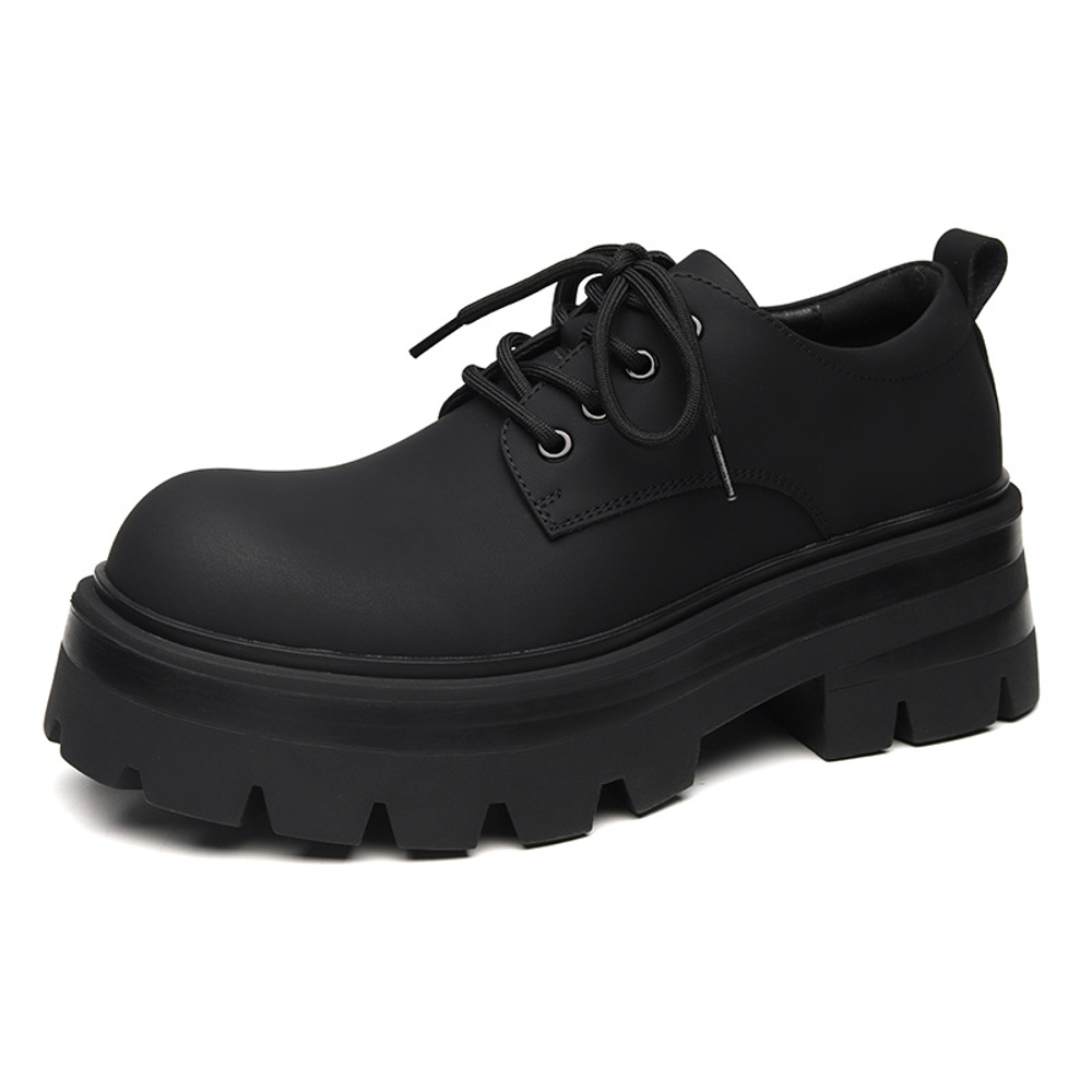 V05 Casual Leather Shoes Men"s Low top Black