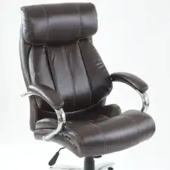 Кресло Barneo K-303 BIG SIZE XXL для руководителя коричневая кожа