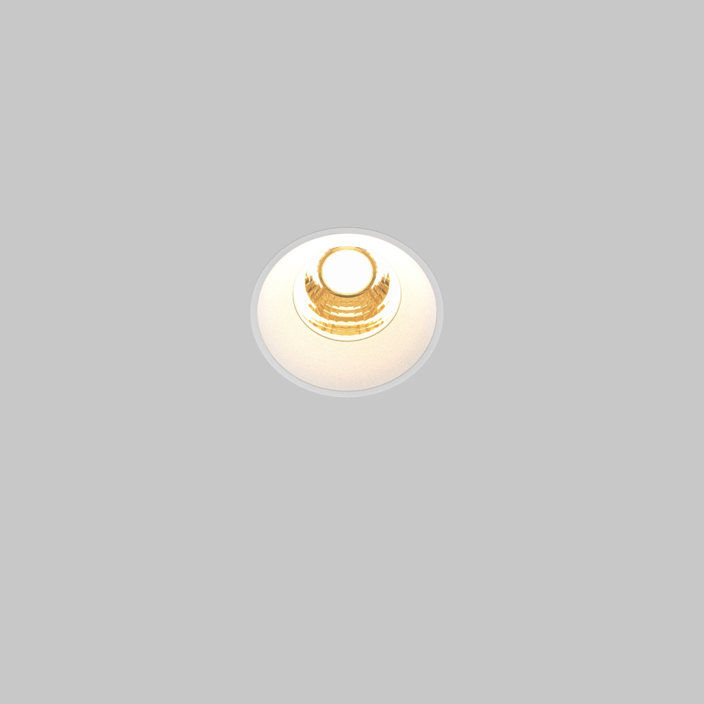 Встраиваемый светодиодный светильник Maytoni Round DL058-7W2.7K-TRS-W