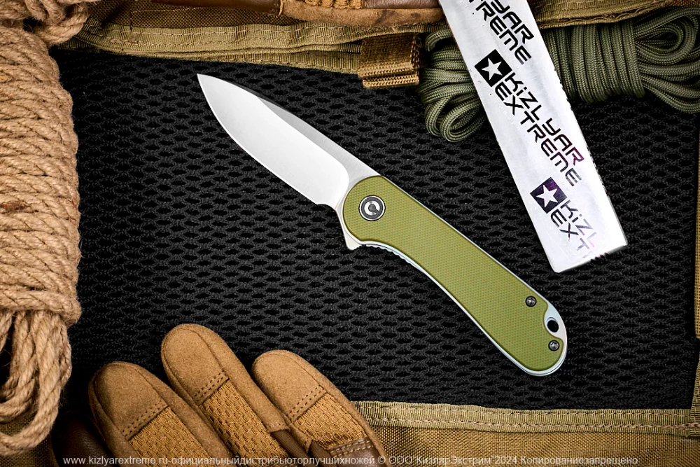 Нож Civivi Elementum C907S сталь D2 Satin рукоять Olive Micarta