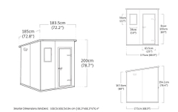 Пластиковый сарай Keter Manor Pent 6x6