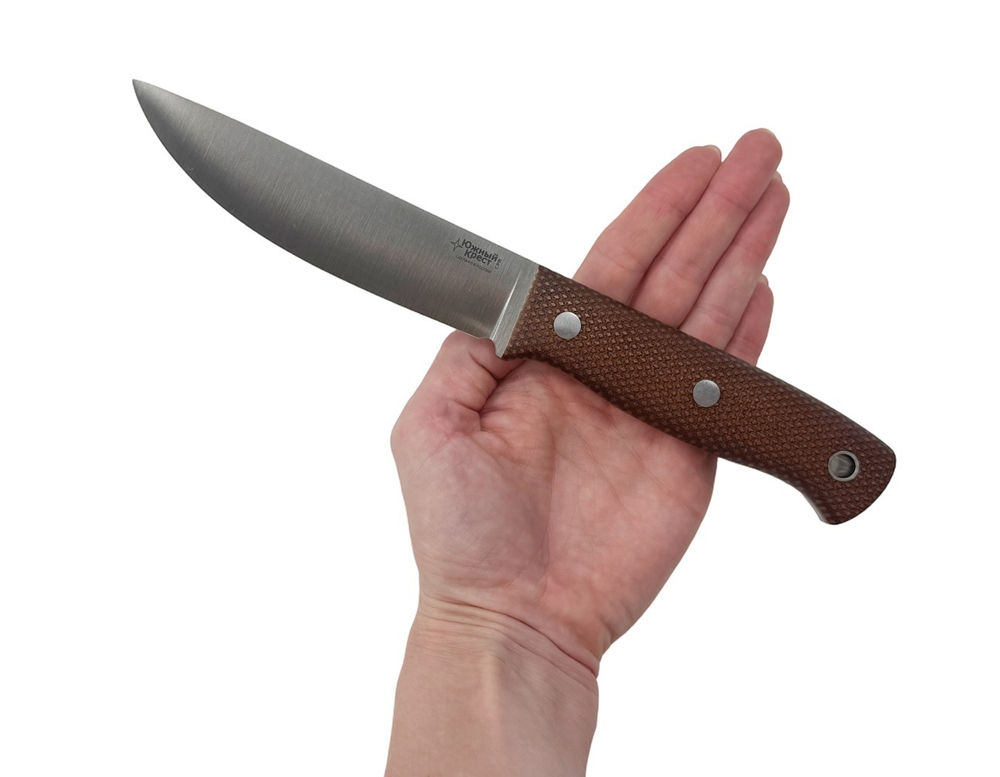 Нож Росомаха, сталь CPR конв., Микарта койот насечка, 215.0850