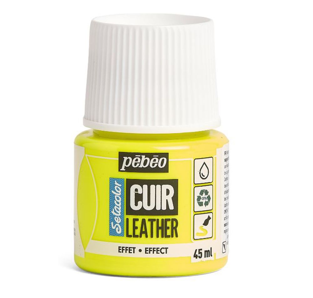 Краска по коже Setacolor 45 мл, 295647 Жетлый флуоресцентный, Pebeo, 295647