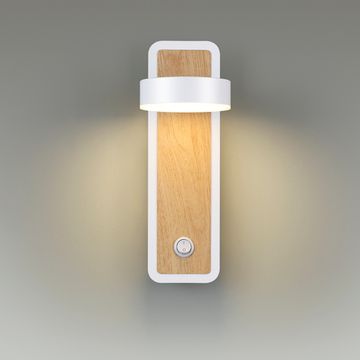 Бра светодиодный 5W 3000K 5630/5WL Ledio LN23 036 белый под дерево Leland Lumion