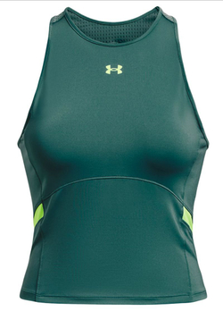 Женский топ теннисный Under Armour Armour Mesh Tank - coastal teal/lime surge