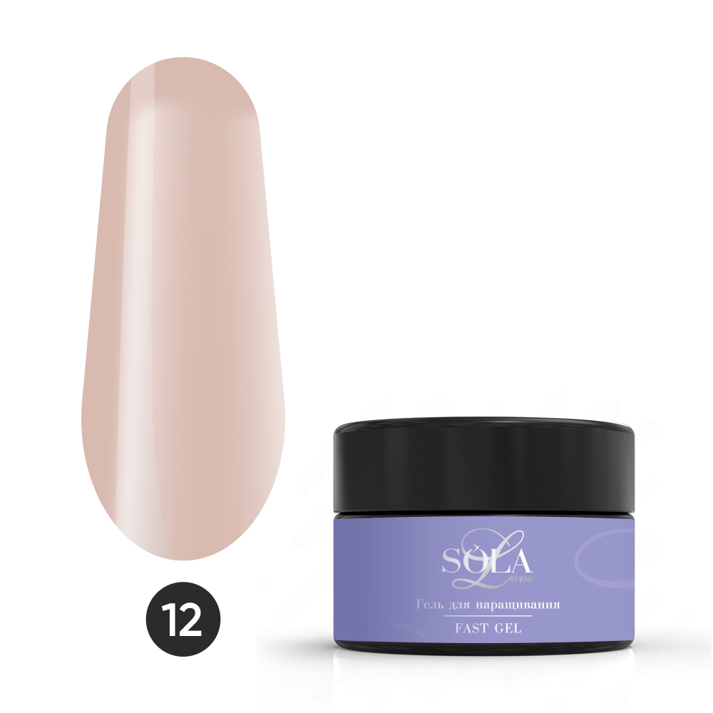 Гель для наращивания Fast Gel 12 SOLAlove, 15гр