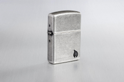 Зажигалка ZIPPO Armor Пламя c античным серебристым покрытием | Flame Antique Silver, латунь/сталь, с