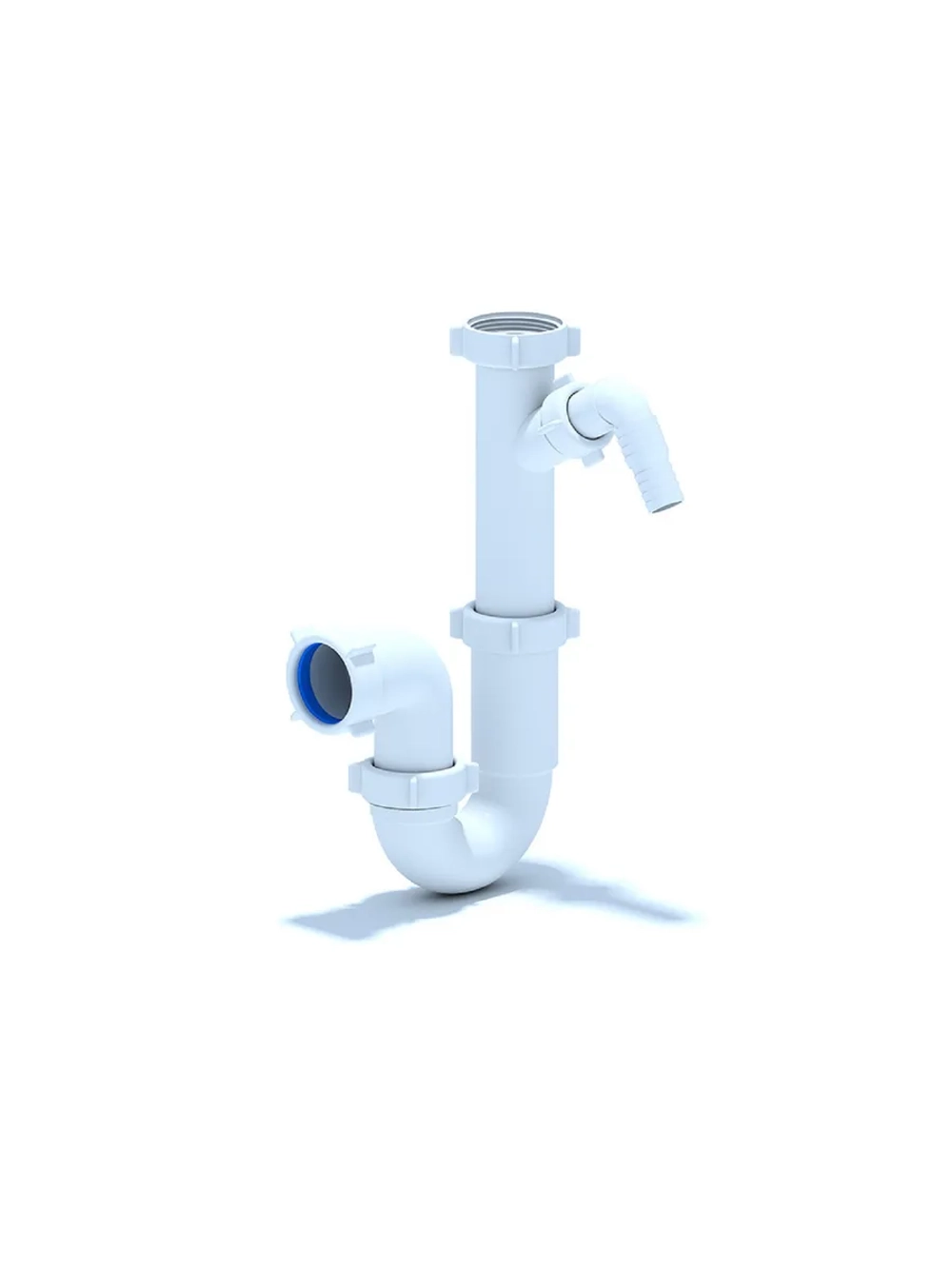 Сифон для кухонной мойки 1 1/2"х40 прямоточный с отводом D1020