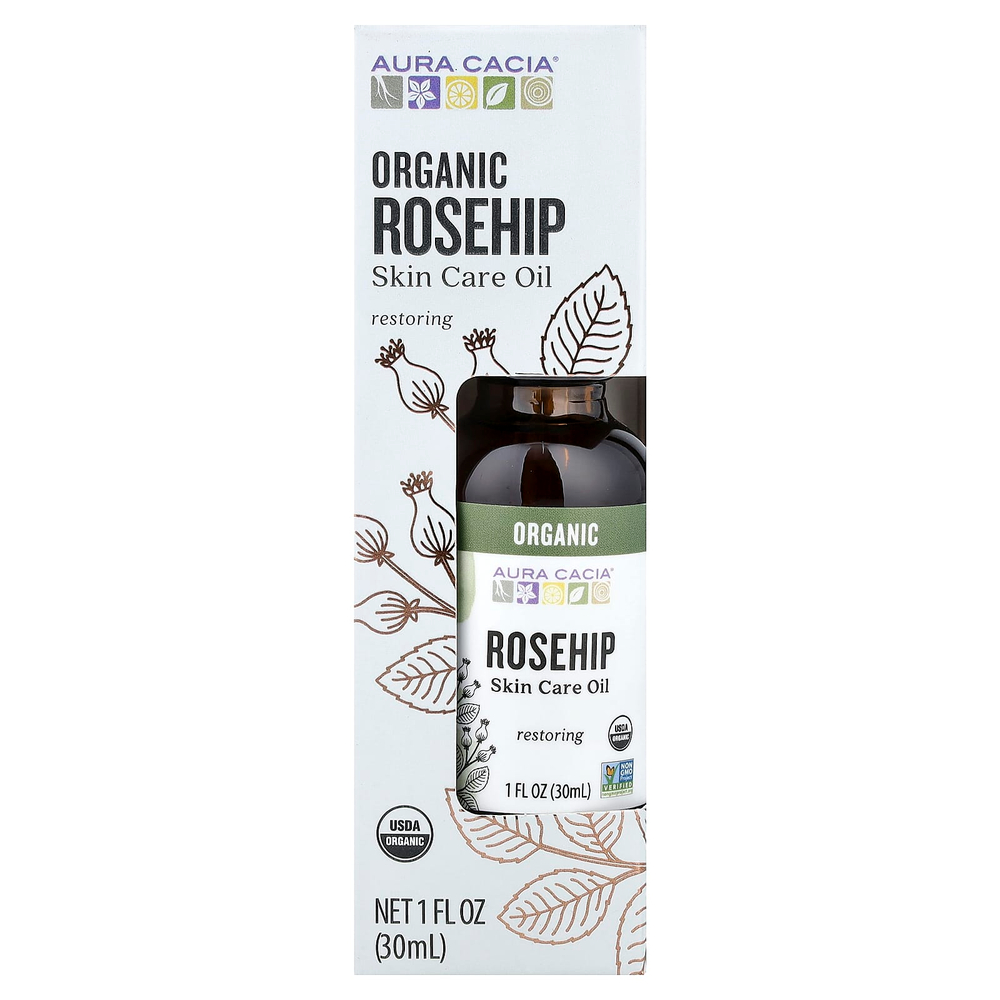 Aura Cacia, масло для ухода за кожей, органический шиповник, 30 мл (1 жидк. унция)