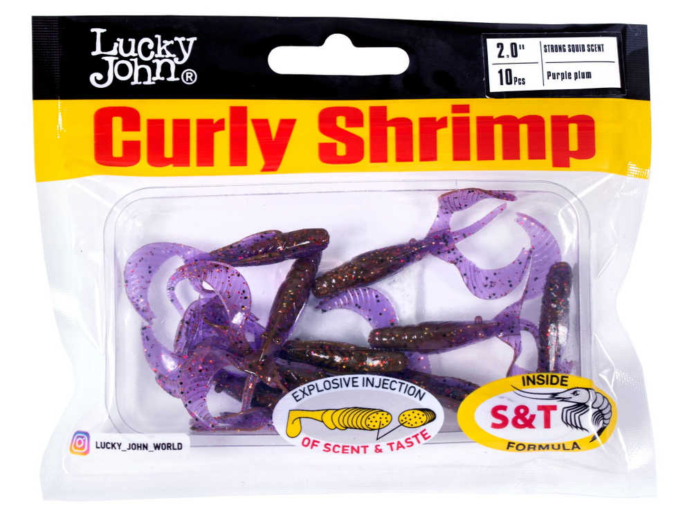 Твистеры съедоб. искусст.  LJ Pro Series Curly Shrimp 2,0in (05.00)/S63 10шт.