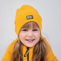 Шапка трикотажная двухслойная с отворотом Bb team "Мёд"