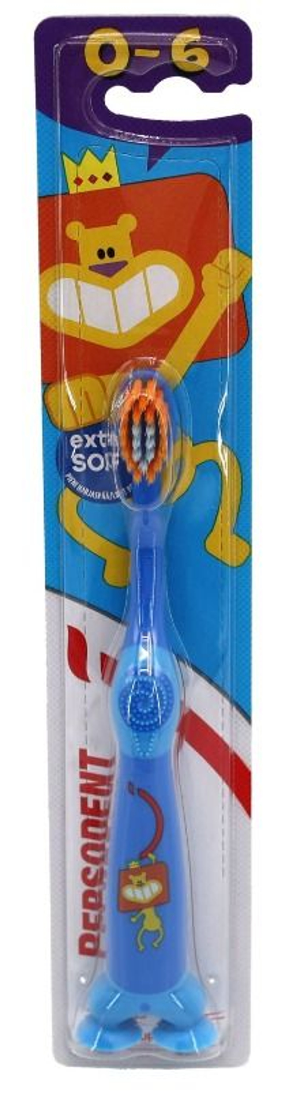Pepsodent Зубная щетка для детей от 0 до 6 лет, extra soft, синяя (Швейцария)