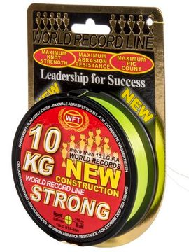 Леска плетёная WFT KG STRONG Chartreuse 150 м, 0,08 мм