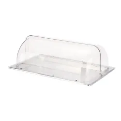 Поднос блюдо для выкладки 53*32,5*19 см нерж. с пласт. Roll-top крышкой SUNNEX
