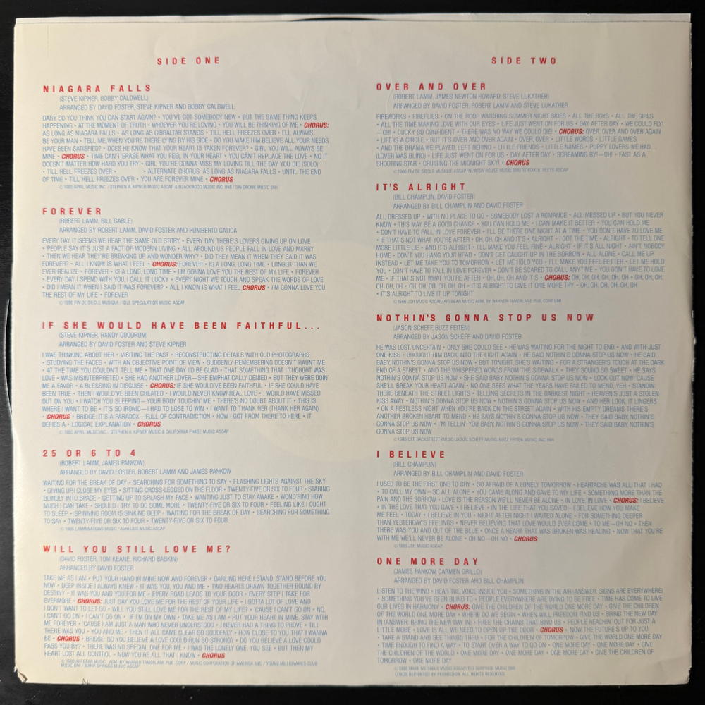 Chicago ‎– Chicago 18 (США 1986г.)