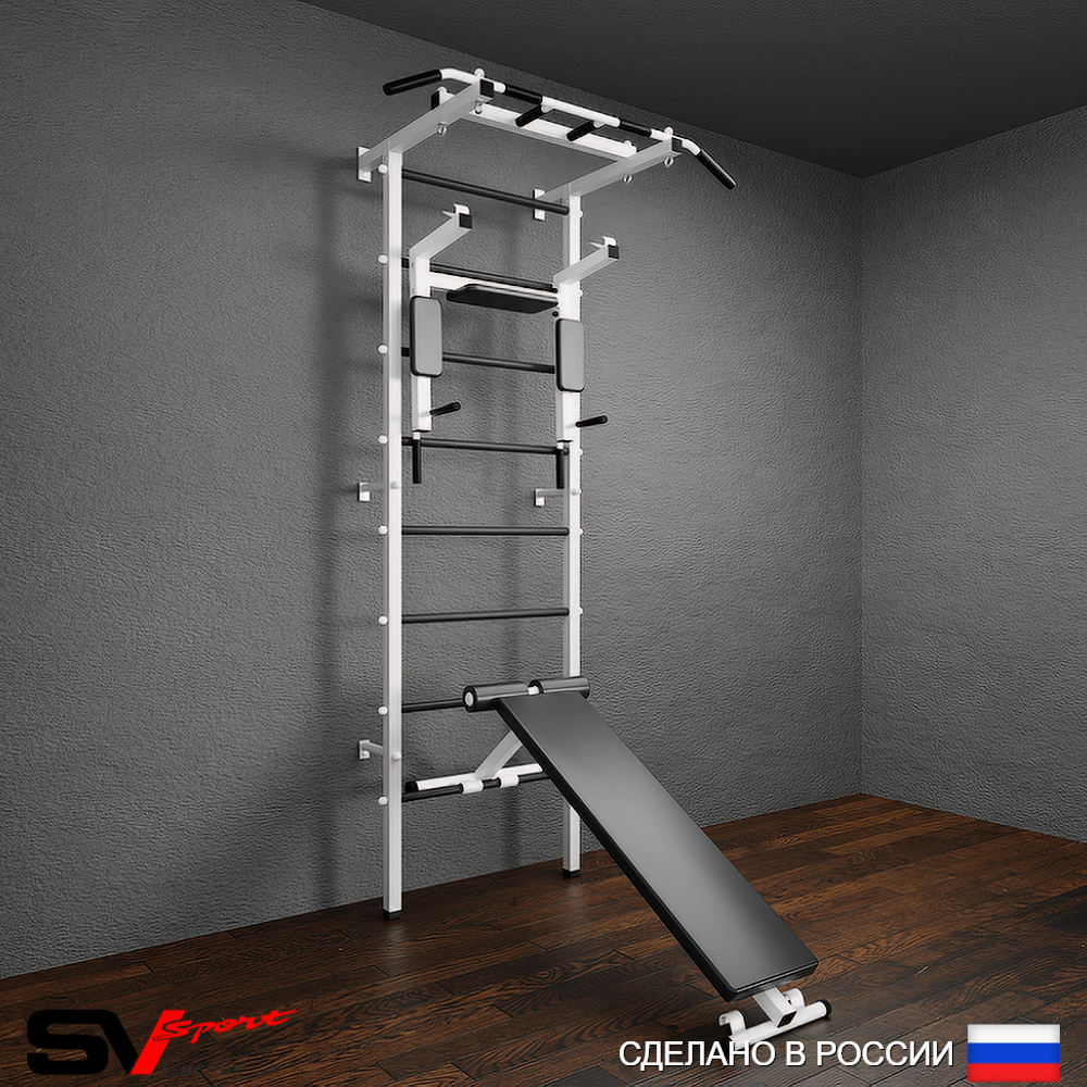 Шведская стенка Sv Pro 804 (Турник Pro/Брусья/стойка/Скамья)