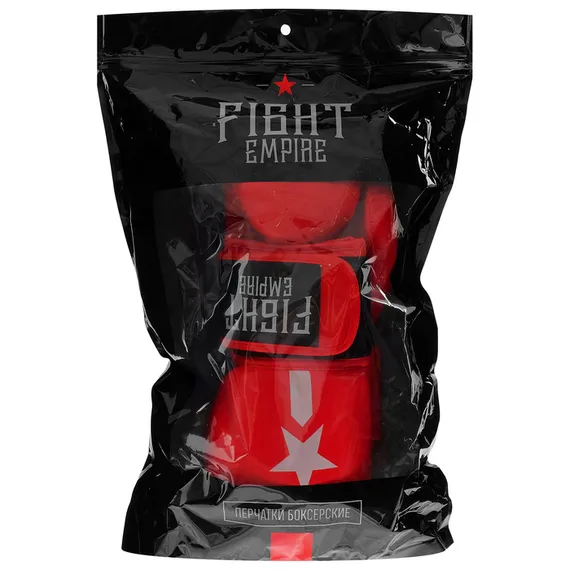 Перчатки боксёрские детские FIGHT EMPIRE, 4 унций, цвет красный
