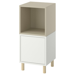 IKEA EKET  (ИКЕА ЕКЕТ)  -  Комбинация шкафов с ножками - белый бежевый/дерево 35x35x80 см