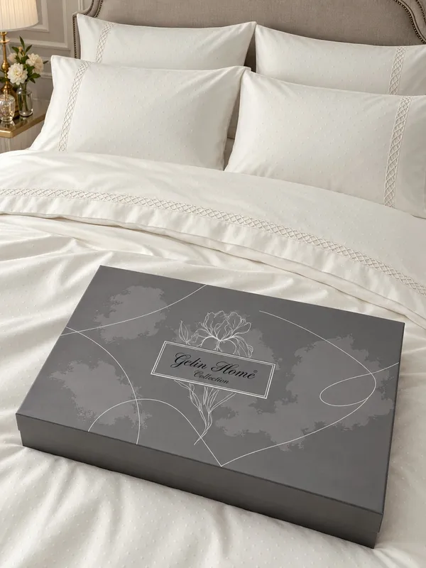 Gelin Home КПБ 6 пр. MYKONOS кремовый цвет пододеяльник 200*220, простынь 240*260, наволочки 50*70 2шт, декоративные наволочки 50*70 2шт GLNN204