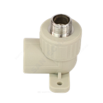 Угольник PP-R комбинированный серый Дн 25х1/2" НР с креплением VALFEX 10121025Г