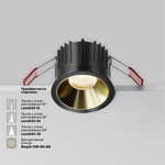 Встраиваемый светодиодный светильник Maytoni Alfa LED DL043-01-15W3K-RD-B-1