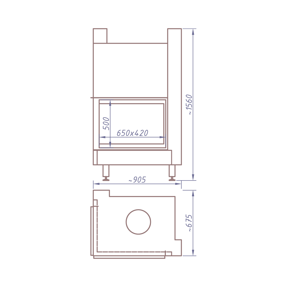 КАМИННАЯ ТОПКА CFL 650W (STAV)