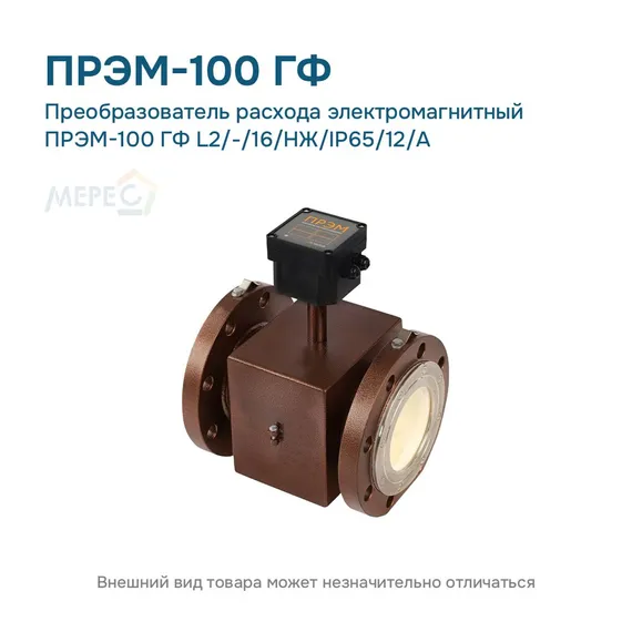 Преобразователь расхода электромагнитный ПРЭМ-100 ГФ L2/-/16/НЖ/IP65/12/A