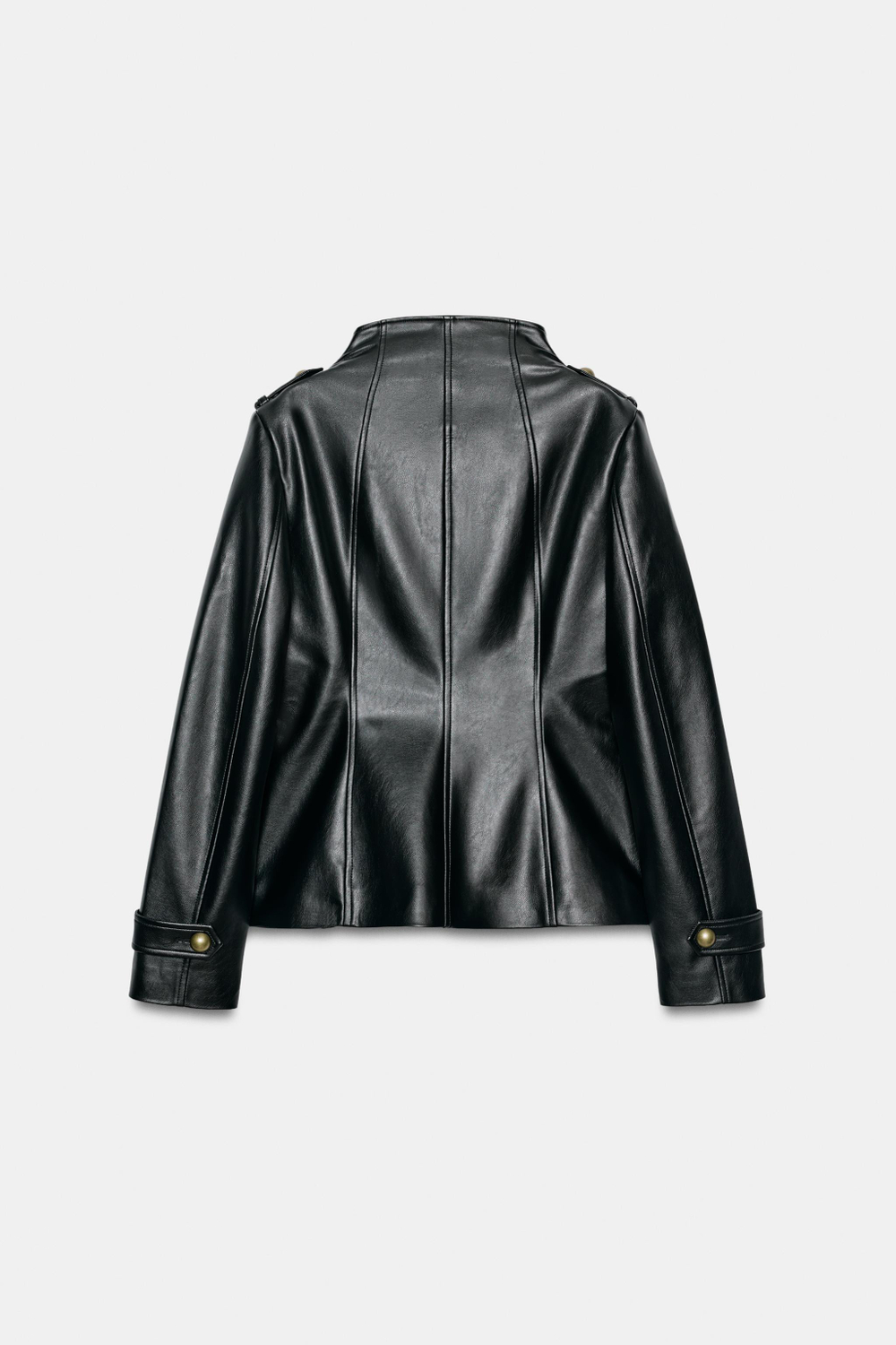 КУРТКА ИЗ ИСКУССТВЕННОЙ КОЖИ С ПУГОВИЦАМИ — ZARA