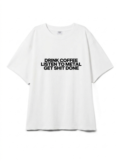 Футболка Coffee&Metal, молочная