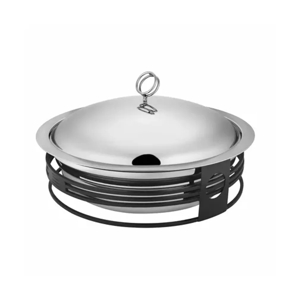 Блюдо для подачи d 36 h22 см 5 л нерж. с нерж. крышкой на подставке P.L. Hotelware
