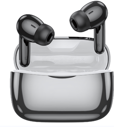 Bluetooth - гарнитура HOCO EQ16 ANC, TWS вакуумные, BT5.3, 40/320mAh Black Glaze