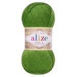 Пряжа Alize (Ализе) Diva / уп.5 мот. по 100 г, 350м, 210 зеленый A
