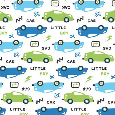 Buy baby fabric sports cars white green