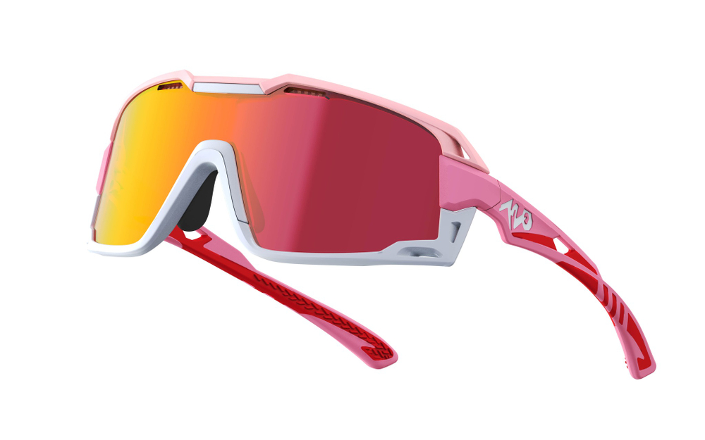 Спортивные очки 720armour Flash / Matte White / Light Pink Begonia Temple / HC Red Black / Cylinder Lens