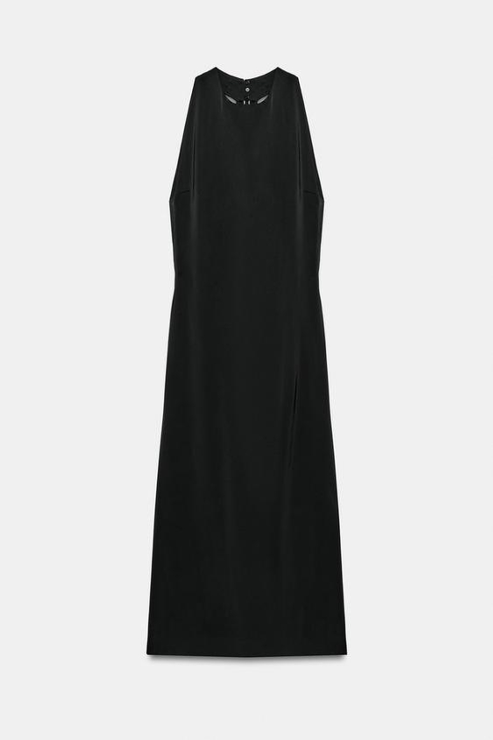 ZARA АТЛАСНОЕ ПЛАТЬЕ — ZW COLLECTION, ЧЕРНЫЙ