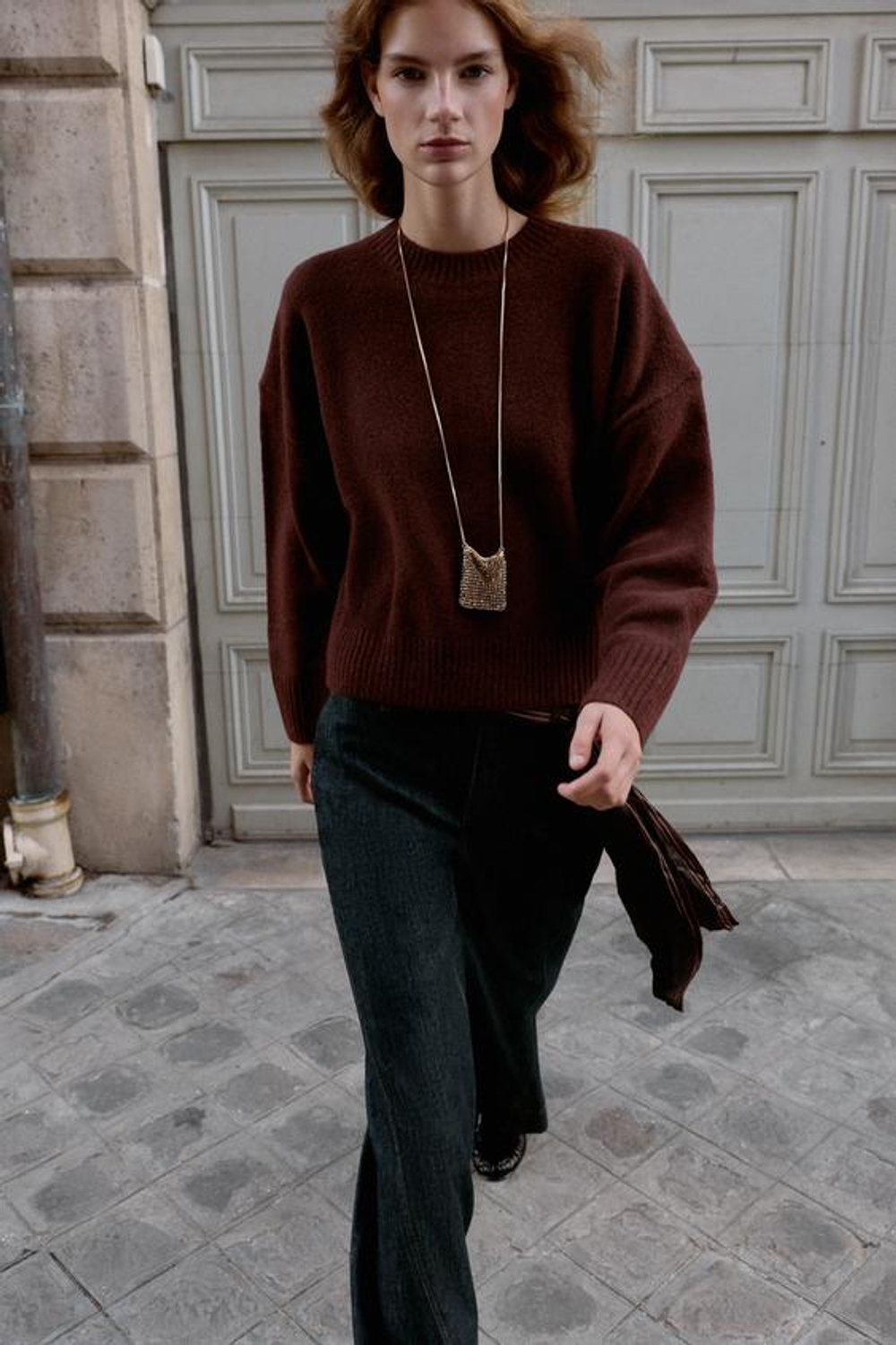 Мягкий трикотажный свитер - ZARA