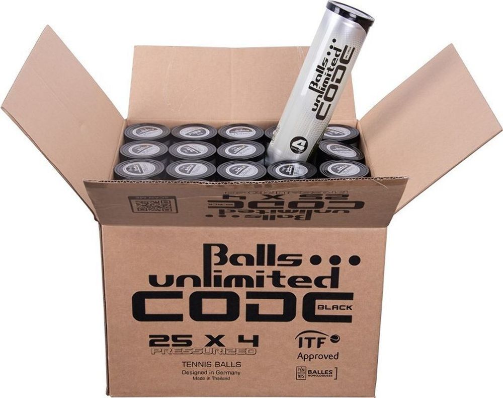 Упаковка теннисных мячей Balls Unlimited Black Code 25 x 4B