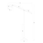 Торшер Arte Lamp BRACCIO A2054PN-1BK, 1хE27