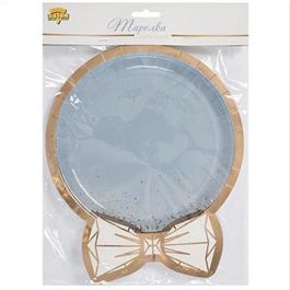 Тарелки фигурные Свадьба Luxe Grey, 25см, 6шт.