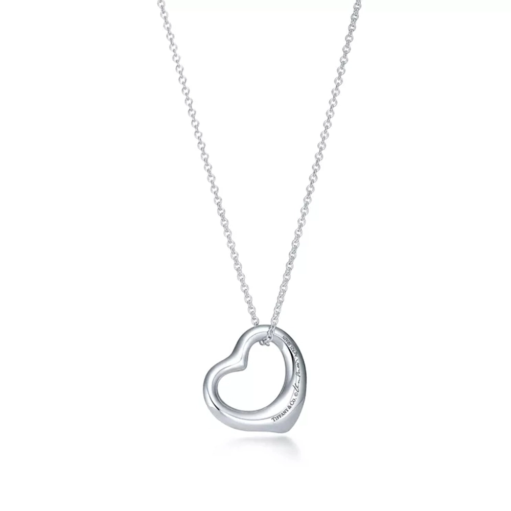 Подвеска из серебра 925, Tiffany 💠Open heart 22 mm. В наличии