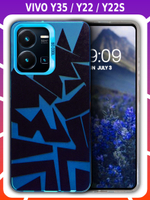 Дизайнерский чехол из пластика для VIVO Y35, VIVO Y22 и VIVO Y22s с усиленной защитой камеры и глянцем
