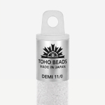 Японский бисер TOHO Demi 11/0 (№1), прозрачный глянцевый