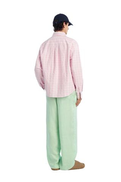 РУБАШКА В КЛЕТКУ ИЗ ХЛОПКА И ЛЬНА — ZARA · 4706/214