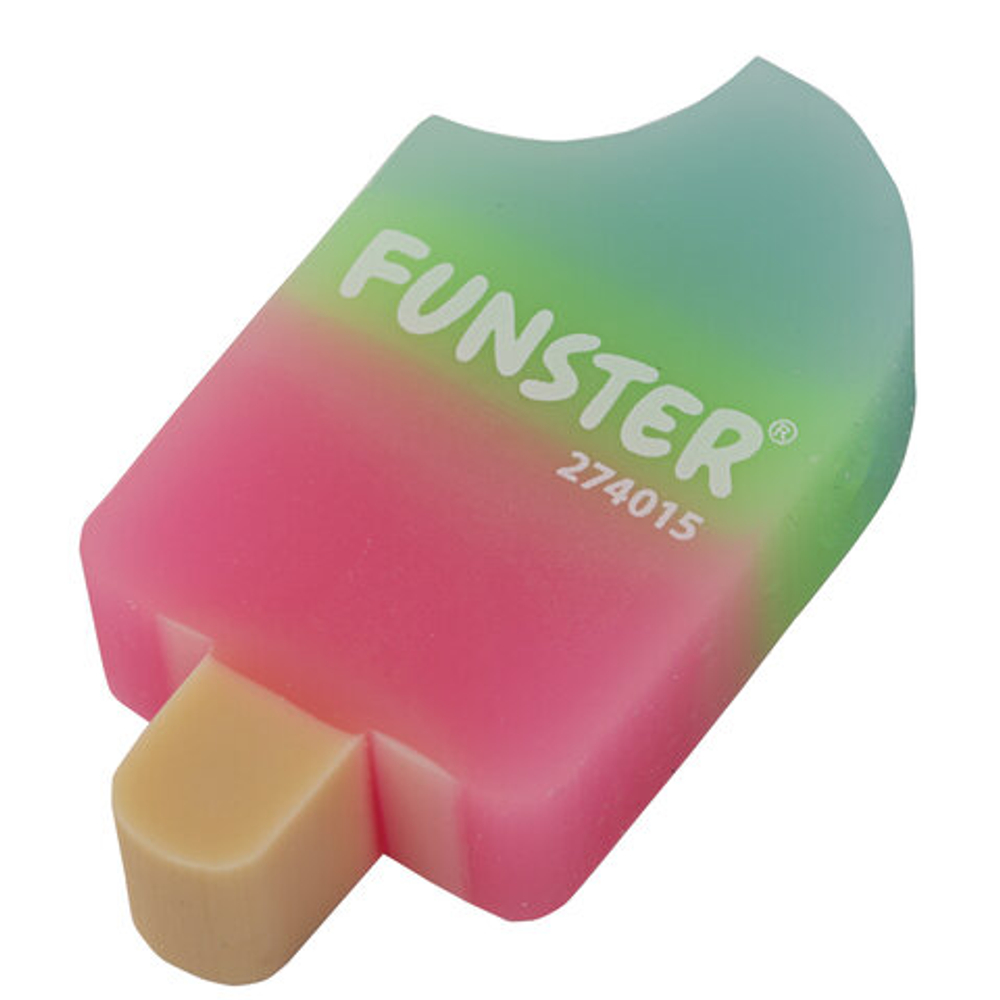 Ластик фигурный FUNSTER (ФАНСТЕР) "АЙСКРИМ", 55х29х12 мм, цвета ассорти, экологичный ПВХ, 274015