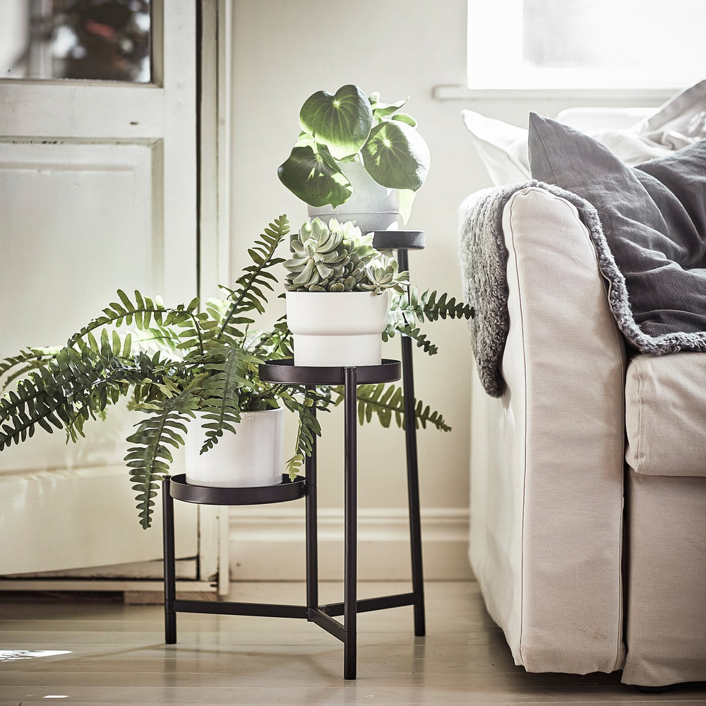 IKEA OLIVBLAD  (ИКЕА ОЛИВБЛАД)  -  Подставка для горшков - для дома и улицы/чёрный 58 см