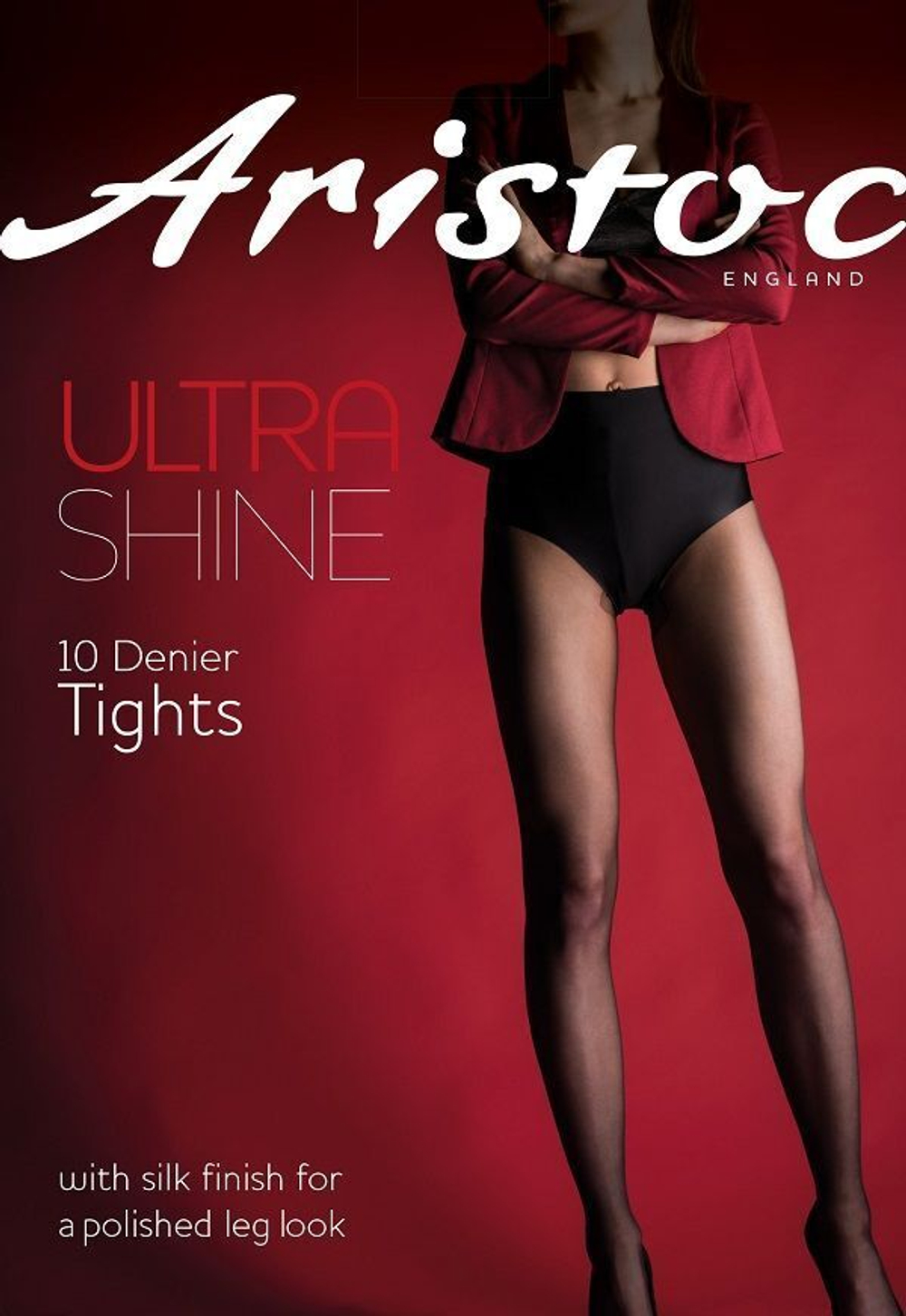 Однородные колготки с блеском Ultra Shine (Размер: M) (Цвет: мокрый асфальт)