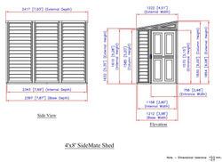 Садовый хозблок Duramax SideMate 4x8