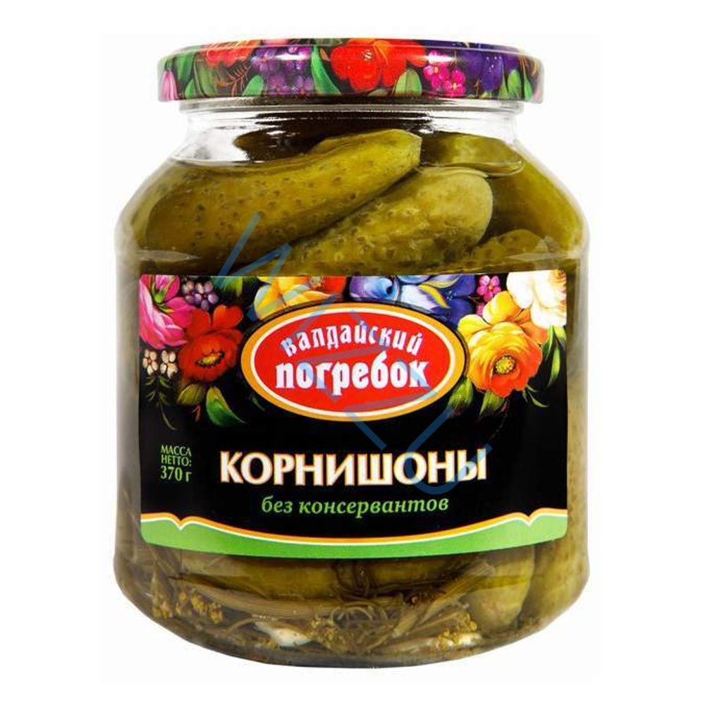 Огурцы Корнишоны Валдайский погребок 350мл ст/б