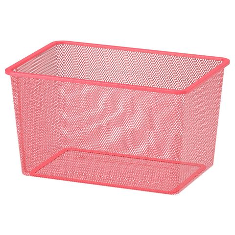 Сетчатый ящик для хранения IKEA TROFAST (ТРУФАСТ), Светло-красный, 42x30x23 см